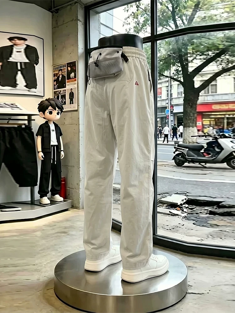 Slimming Ice Silk Outdoor Sports Casual Pants Men's Summer Thin Straight Leg Cool Feeling Quick Dry Hiking Trousers