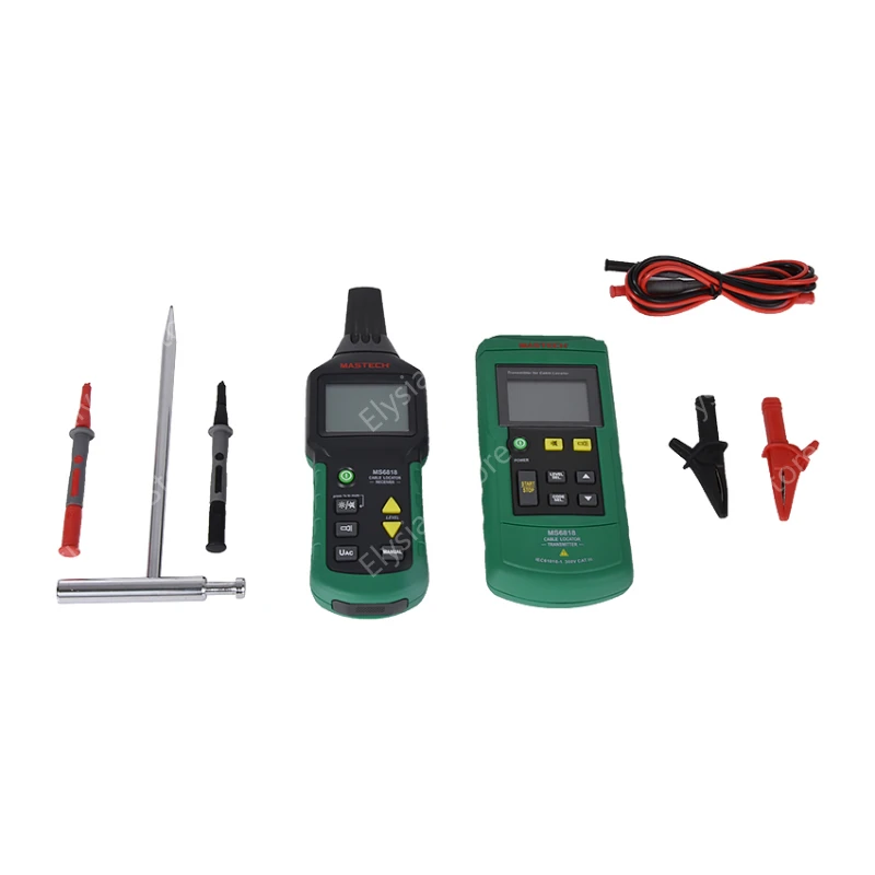 MS6818 Cable Locator Detector 12V-400V AC DC Underground Wire Network Tester Electrical Portable DC Line Tracker Line Finder