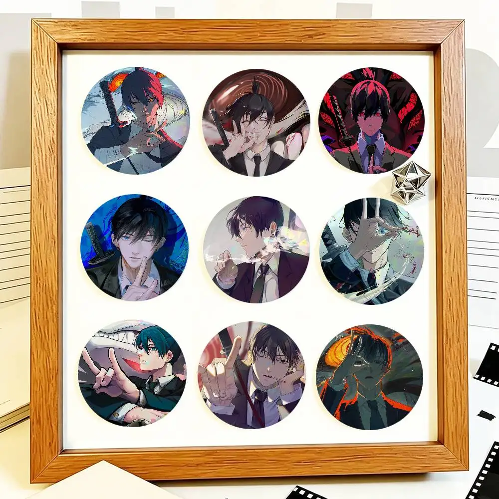 Anime Chainsaw Man Hayakawa Aki Round Badge Lapel Pin Backpack Clothing Jewelry Accessories Gift Brooch