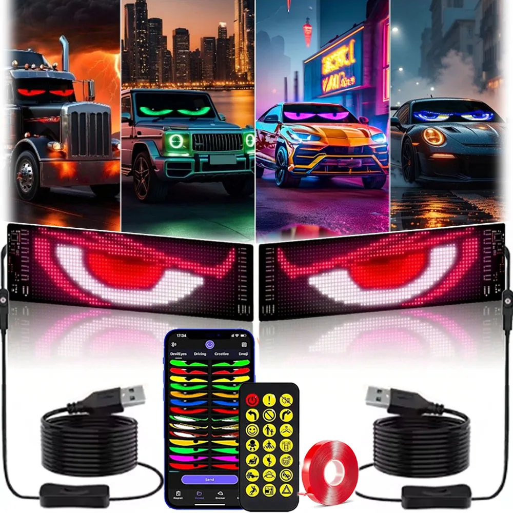 Big Size 16x96Plus Programmable LED Matrix Pixel Panel for Truck Car, APP Control DIY IP65 Waterproof Animation Display Board