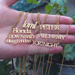 TS Inspired Jewelry Stainless Steel Taylor Album Necklaces for Music Lover Fan Gift So Long London PETER Choker Necklace Girls