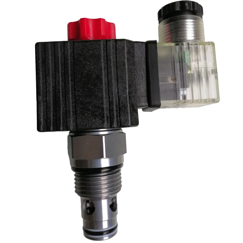 2 Position 2 Way Poppet Type Normally Closed Free Reverse Flow HSV10-22 Solenoid On/off Threaded Cartridge Hydraulic Valve