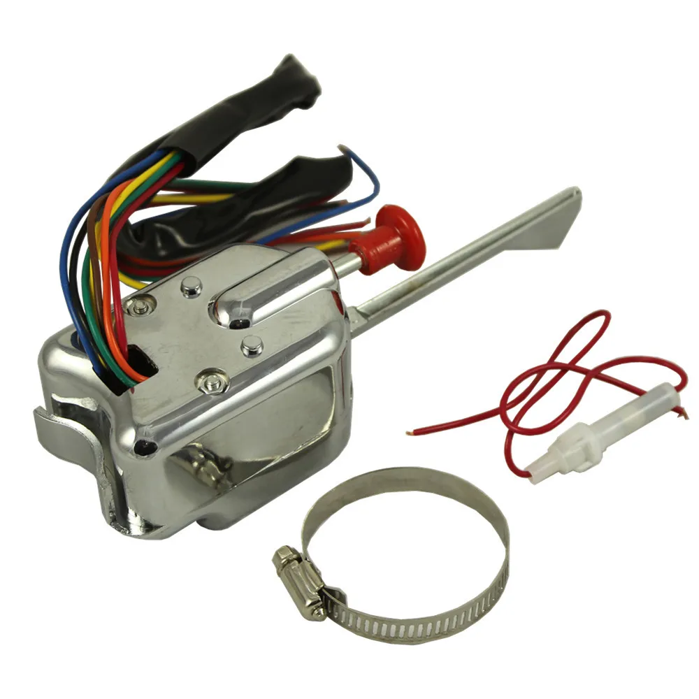 New Chrome 12V Universal Street Hot Rod Turn Signal Switch For FORD BUICK GM HL101