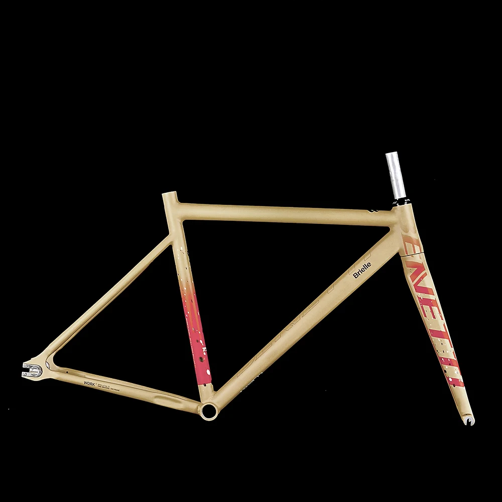 Fixed Gear Bicycle Frame All Aluminum Front Fork Single Speed Aluminum Alloy Field Frame 53cm/55cm/57cm