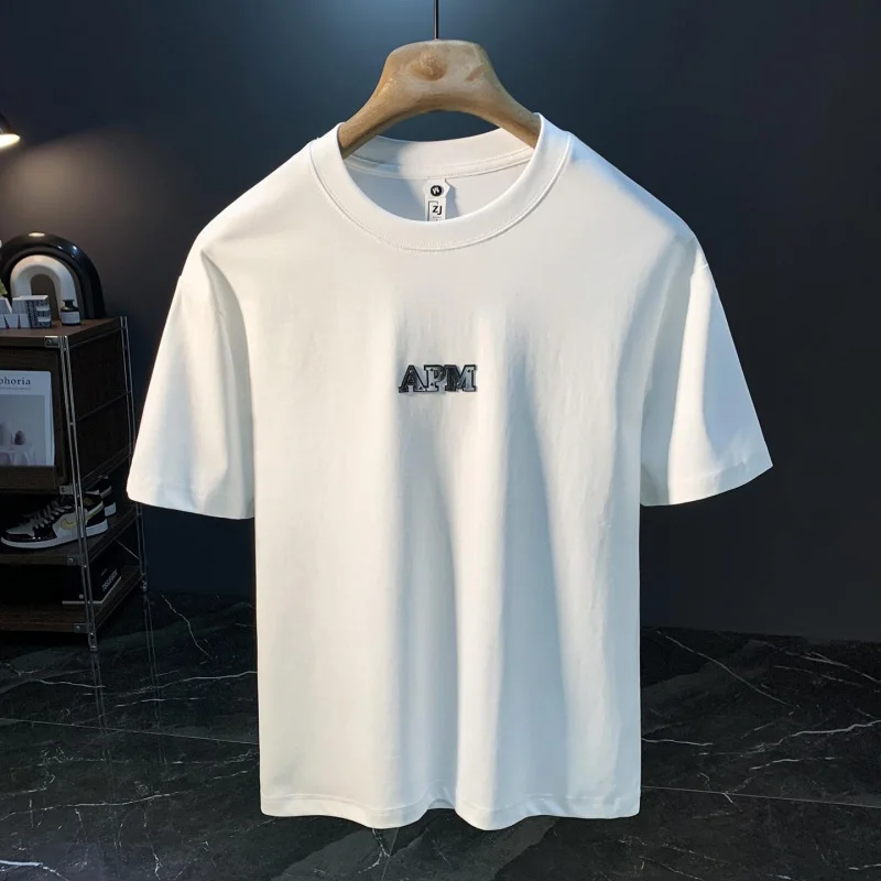 2026 New Stylish Branded Printed Men's T-shirt Skin-friendly Cool Thin Short Sleeves Loose Breathable Casual Shirt