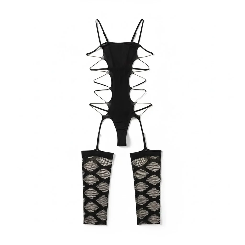 

Сексуальное женское белье, женское боди в сеточку, чулки для тела, сексуальный комбинезон с открытой промежностью, нижнее белье, костюмы