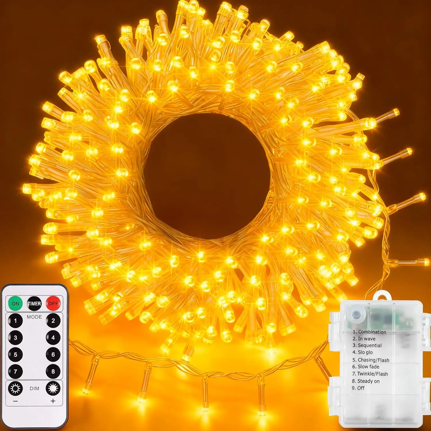 

Decorative String Lights,Remote Control Battery Powered LED Lights Waterproof,8 Mode Fairy Lights for Garden Wedding Party Decor
