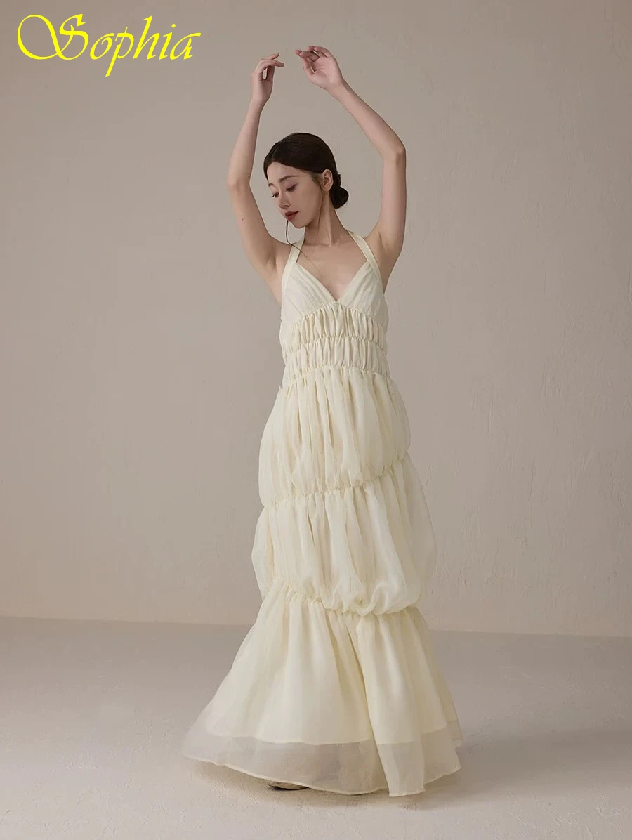 Maßgeschneidertes A-Linie Neckholder ärmelloses elegantes klassisches Abendkleid Hochwertige maßgeschneiderte Anlasskleider Temperament Partykleid