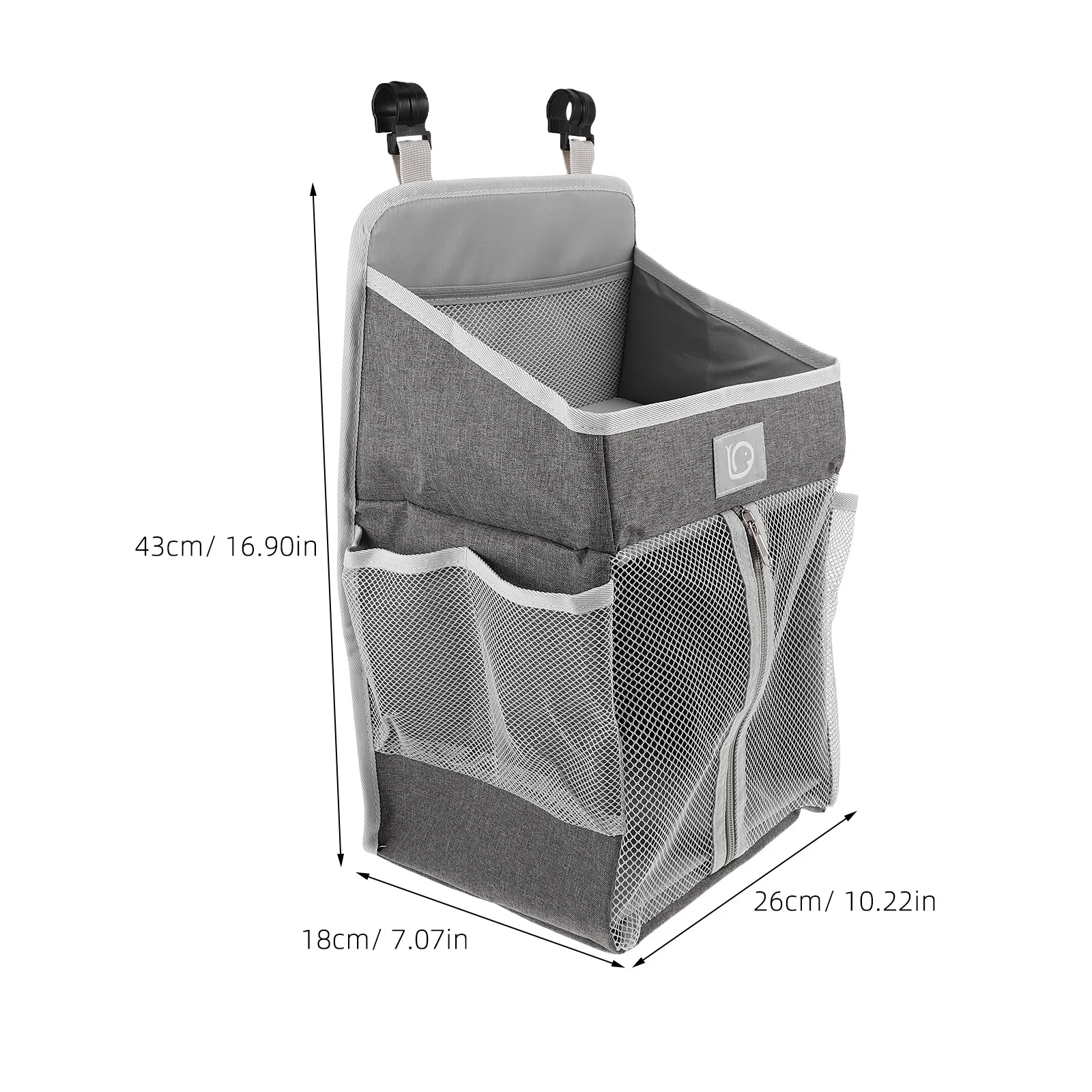 حقيبة معلقة كبيرة الحجم بجانب سرير الطفل، منظم متعدد الجيوب، سرير تخزين الحفاضات الكبير، حقيبة تخزين الحضانة الأساسية #2