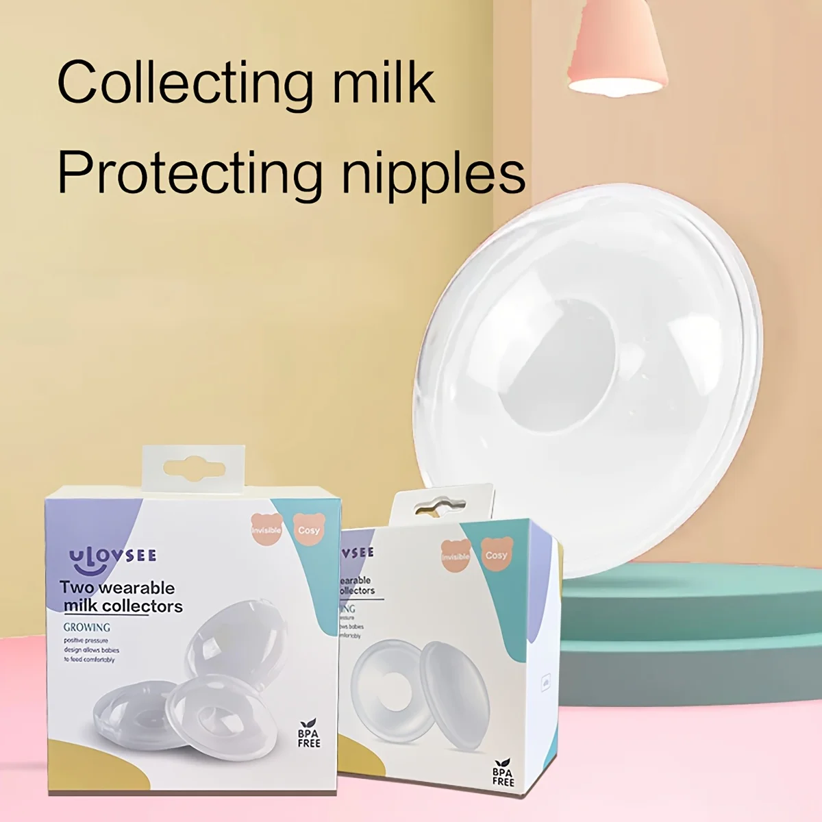 2-حزمة من وسادات تجميع حليب الثدي يمكن ارتداؤها، محمولة قابلة لإعادة الاستخدام لجامعي الحليب، مريحة وبسيطة لصائد الحليب للأمهات المرضعات #1