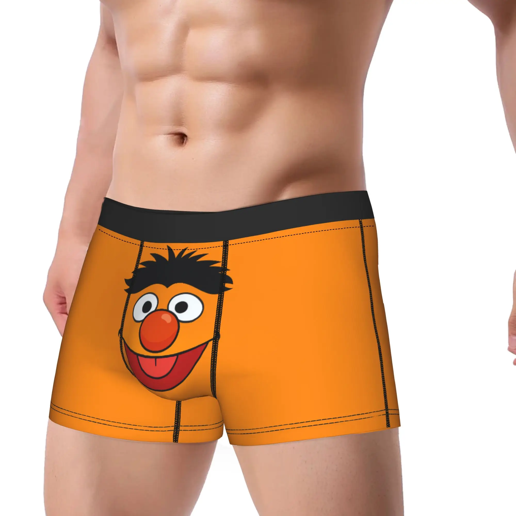 S-Sesames Streets Tango Elmo & Grover  Underwear  Men Shorts Briefs Funny Boxershorts Quality Customs Oversize Panties