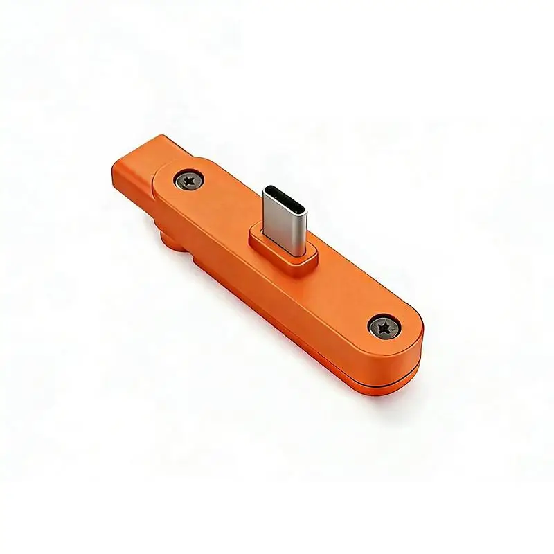 240W USB C OTG Adapter With Stand Type C Female To IP Male Converter Right Angle Connector For Mobile Gaming Video Chat