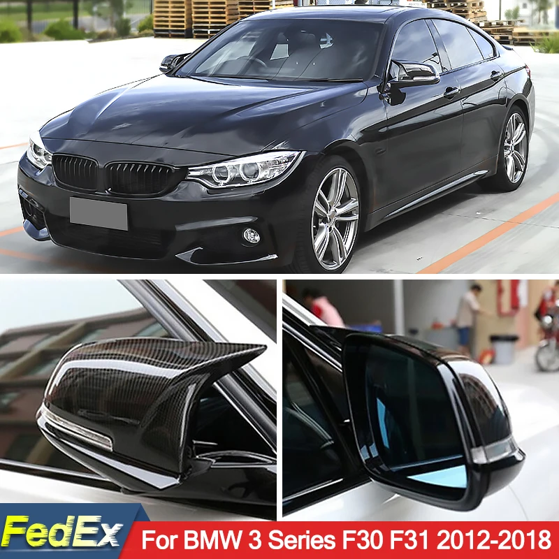 Für BMW F20 F21 F30 F32 F36 F87 X1 i3 Carbon-Optik Spiegelabdeckung Stil Rückspiegelkappen Auto-Zubehör