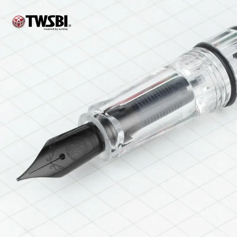 천재 TWSBI ECO 피스톤 수지 만년필 투명 한정 컬러 배럴 대용량 잉크 저장 학생 쓰기 선물