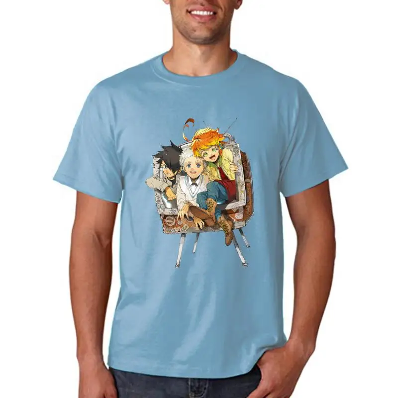 the Promised Neverland Yakusoku No Nebarando Mens V Neck T-Shirt 100% Other Material Ladies Fashion Casual Top