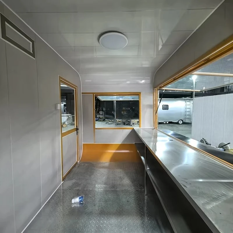 Affordable custom mini street mobile food trucks, coffee ice cream trucks, food kiosks, fiberglass aluminum food carts