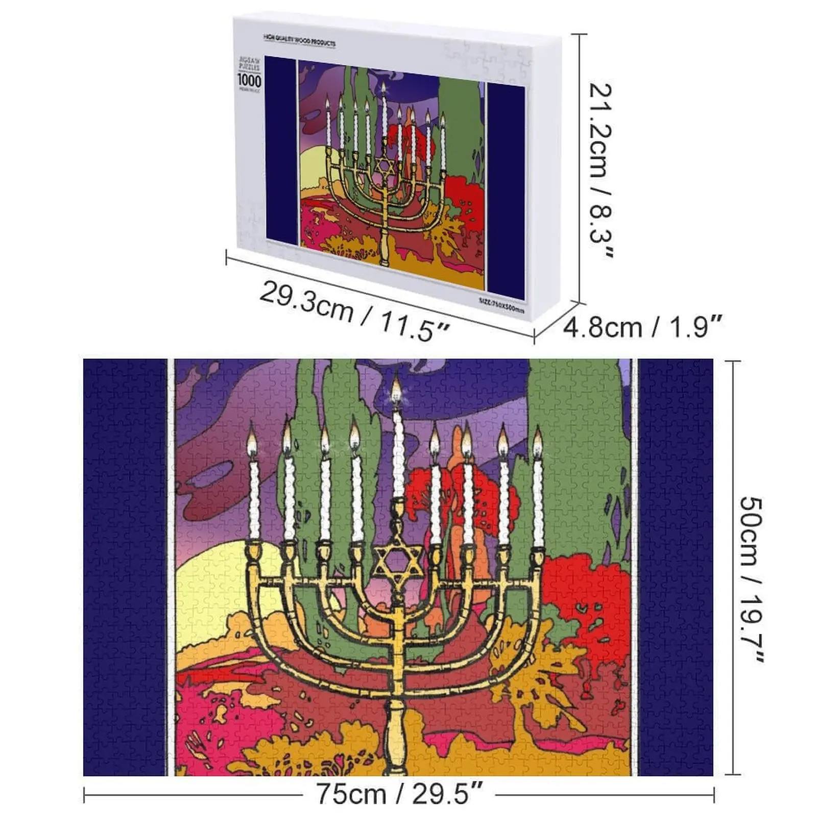 الشموع في النافذة. أحجية الصور المقطوعة اسم خشبي شخصي أعمال فنية خشبية مخصصة لغز الكبار