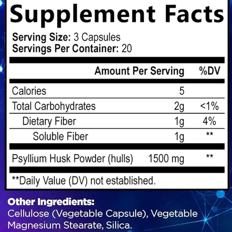 Yangche Qianzi Shell Capsules 1500mg - Supports Digestive and Colon Health - Non GMO, Gluten Free, Vegan -60 Capsules