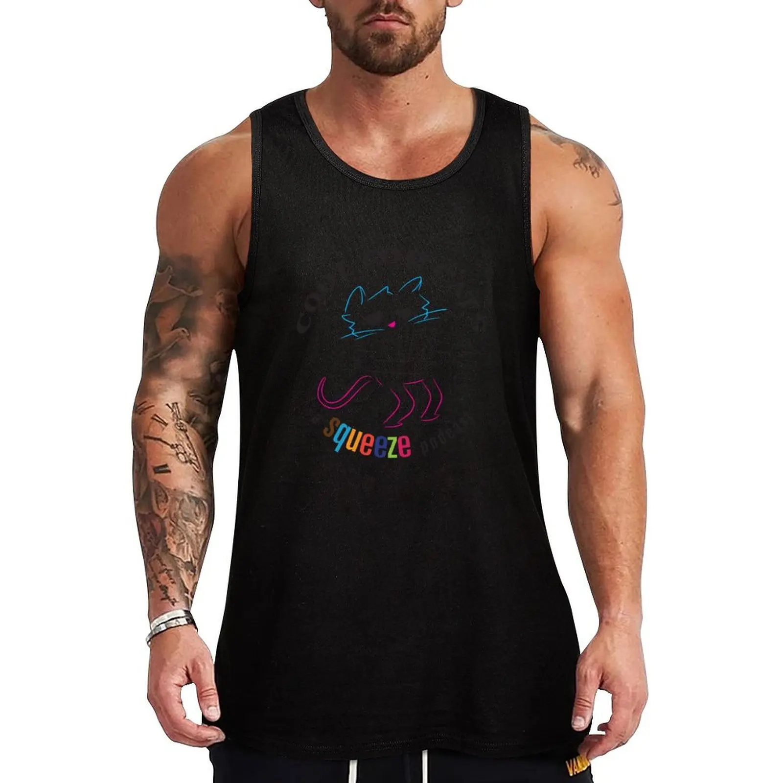 Cool For Cats: A Squeeze Podcast Tank Top fitness clothing for men gym accessories men sleeveless man shirts gym