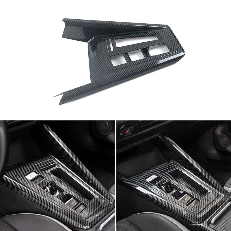 

ABS Carbon Fiber Texture Car-styling Interior Center Control Gear Shift Panel Frame Cover Trim For VW Golf 8 MK8 2021 2022 LHD