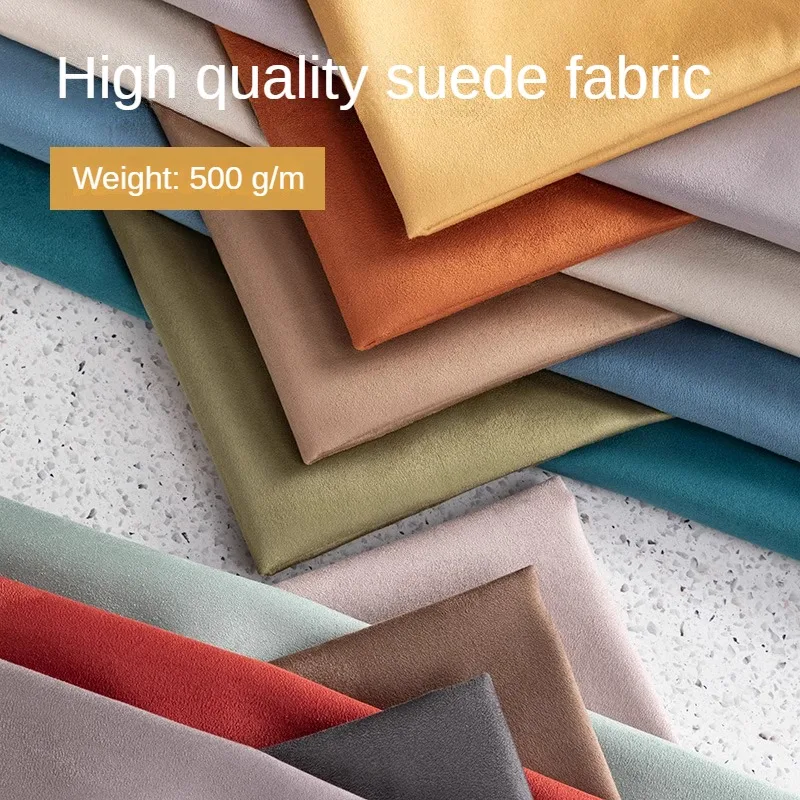 

Thickened Luxury Matte Faux Suede Fabric By Meter for Sofacovers Pillowcases Sewing Plain Skin-friendly Textile Breathable White
