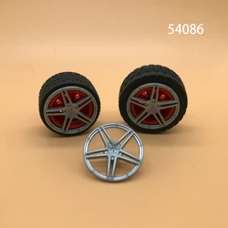 Technological Building Blocks Compatible with MOC-56145 Wheel Hub Tires 44309 Toy DIY Car Truck Wheel Hub Covers 54086