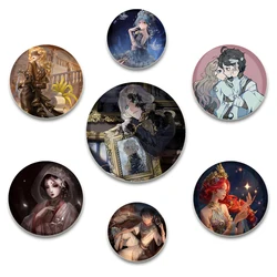 Anime Identity V Character Round Pin Cartoon Badge Snap-in Button Pins Brooches for Clothes Decoration Jewelry Accessories Gifts