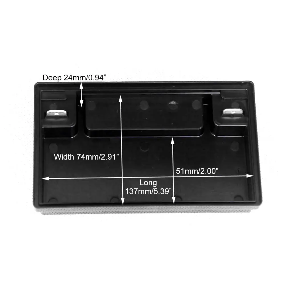 12V Battery Storage Box Empty Case with Indicator for 5ah 7Ah to 12Ah Motorcycle Batteries or Uninterrupted Power Supply Use