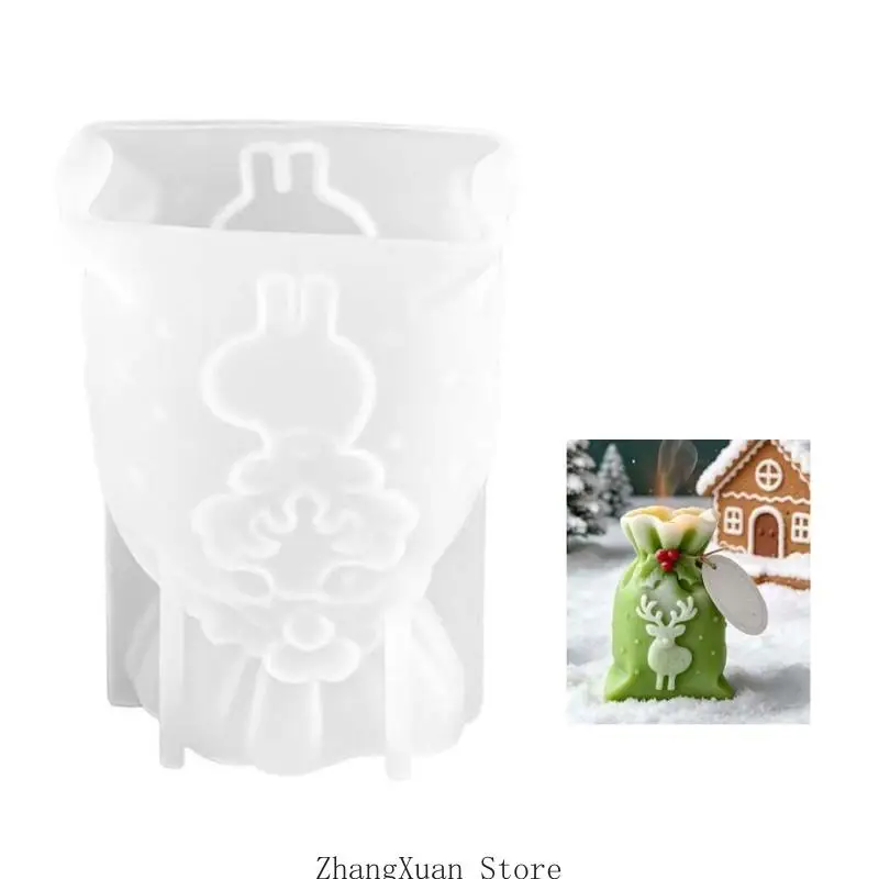 Silikon-Weihnachtsform mit Geschenktütenform für die Kerzenherstellung 3XUF – Detail 9