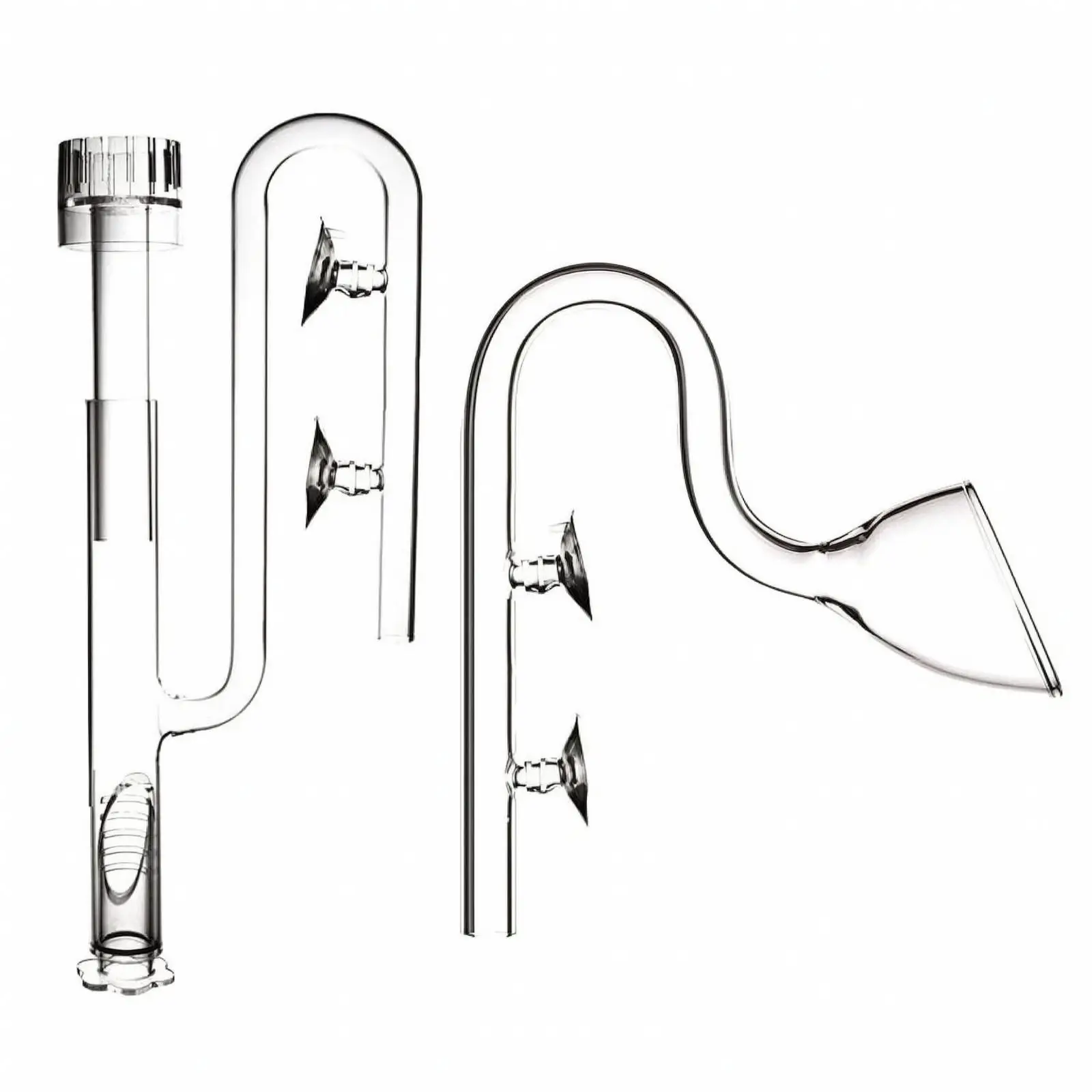 Aquarium Filter Inlet and Outlet Transparent Aquarium Lily Pipe Set Outflow Pipe Long-Lasting for Aquascapers, Planted Tanks