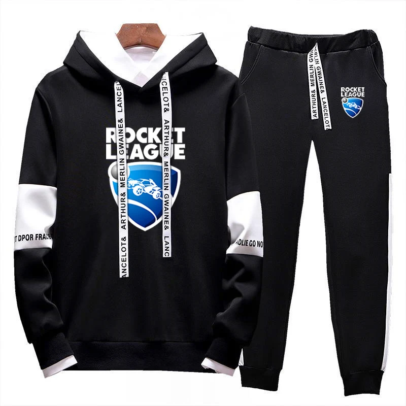 Rocket League-Sweat à Capuche et Pantalon de Survêtement pour Homme, Ensemble Deux Pièces, Logo Imprimé, Haute Qualité, Mode Automne 2024