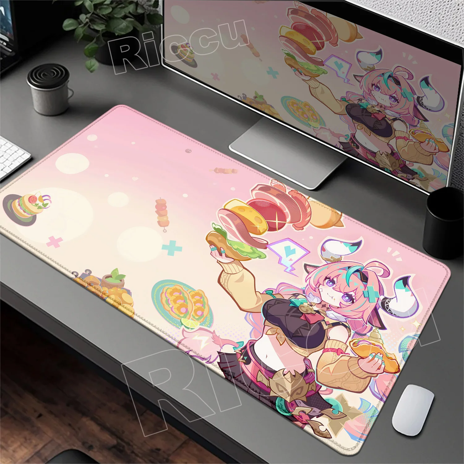 

Laptop Suture Edge Mousepad XXL Genshin Impact Varesa Nahida Furina Mouse Pad Large Computer Deskmat High Quality Table Desk Pad