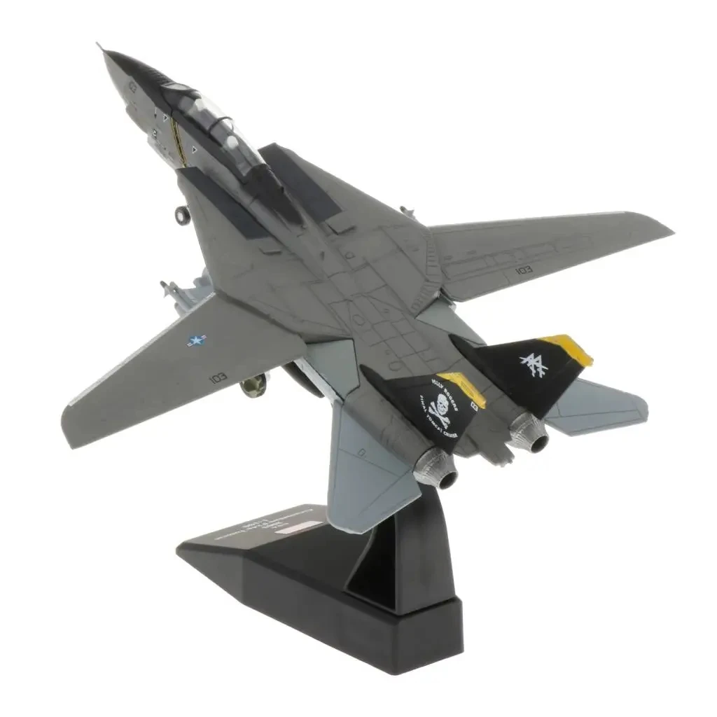 1/100 Scale Military Model Toys F14 F 14 Pirate Tomcat F-14 AJ103 VF-84 Fighter USAF Diecast Metal Plane Model