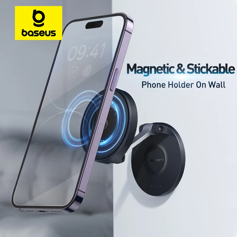 Baseus Magnetic Phone Stand for iPhone 15 14 13 Pro Max Mini Magnet Suction Wall Holder for Samsung Universal Adjustable Stand