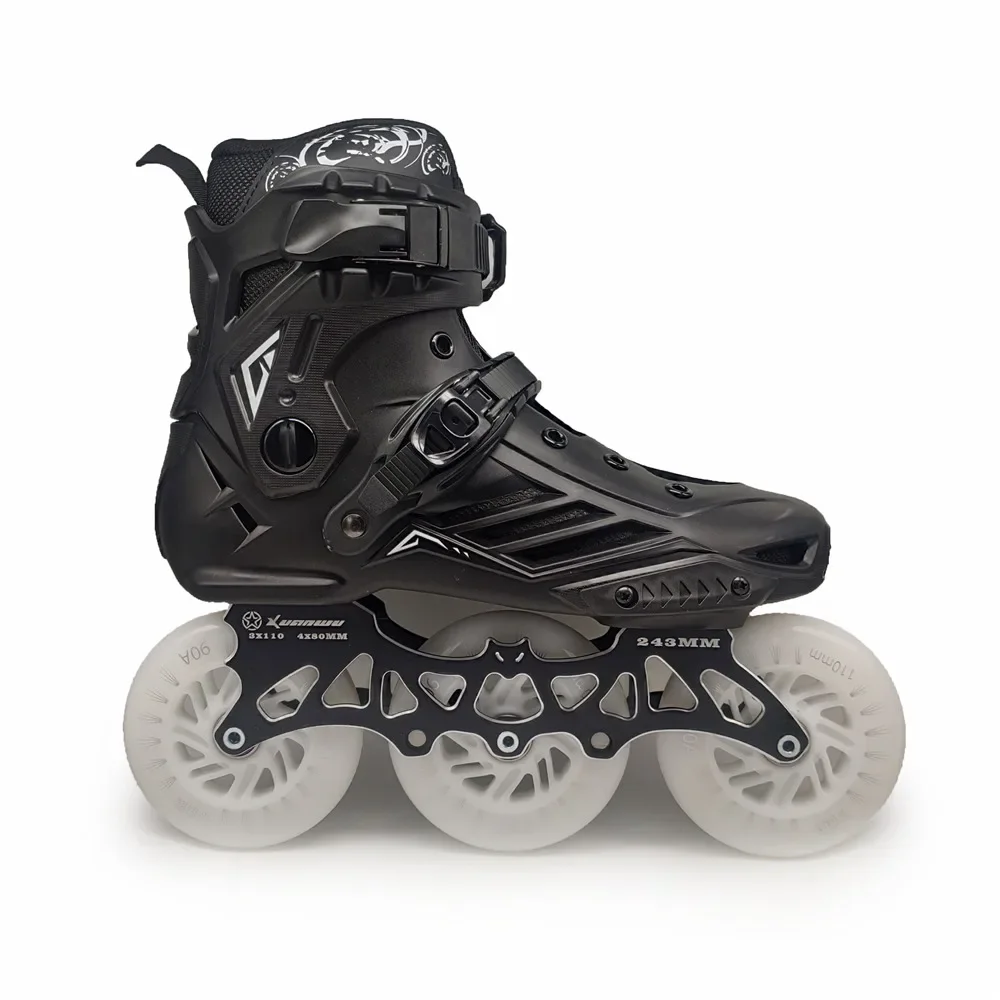 

Inline Skate Shoes,Skating Shoes 4*80 Or 3*110mm Changeable Slalom Speed Patines Free Skating Racing Skates