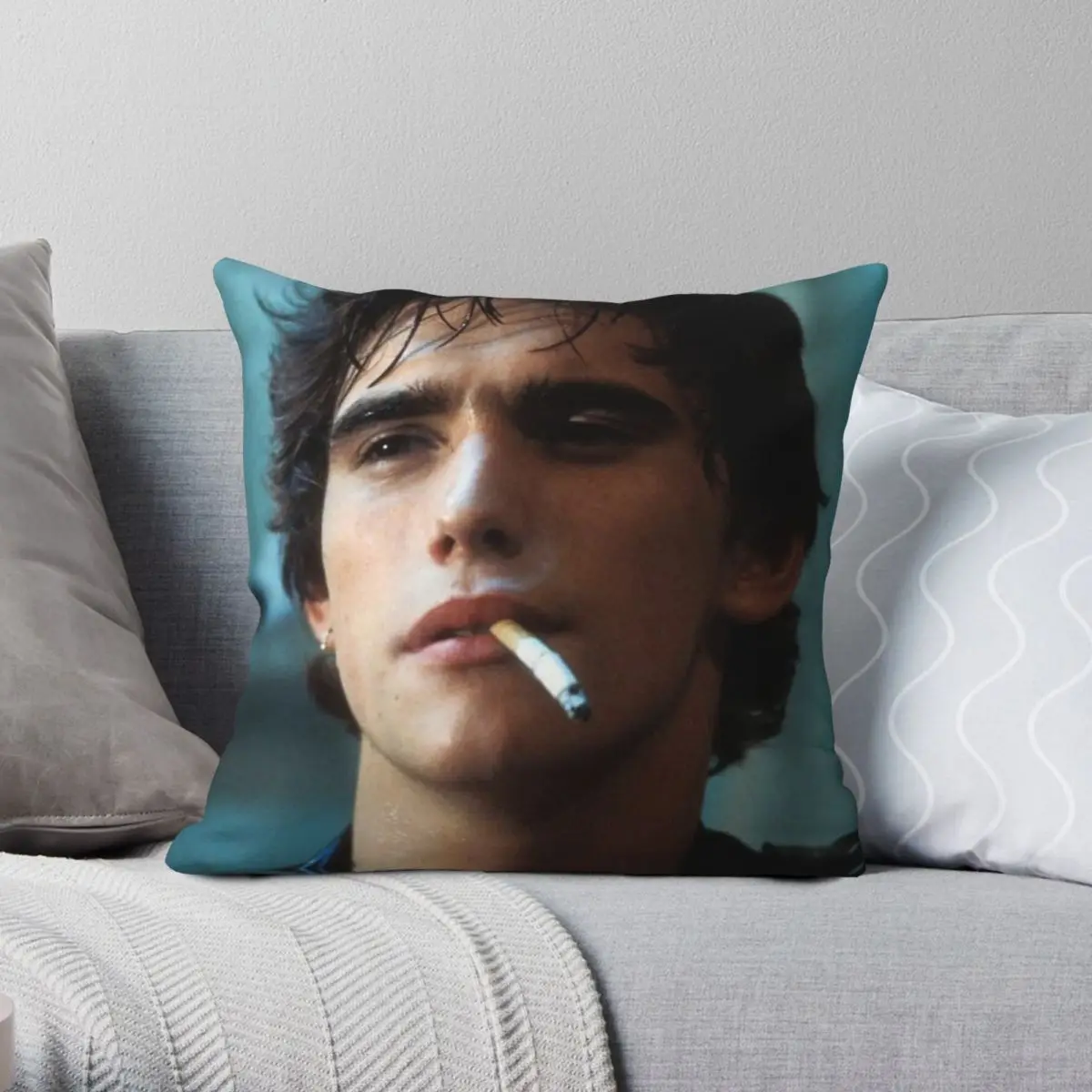 Matt Dillon Smoking Square Pillowcase Polyester Linen Velvet Creative Decor Throw Pillow Case Home Cushion Cover Wholesale 45x45