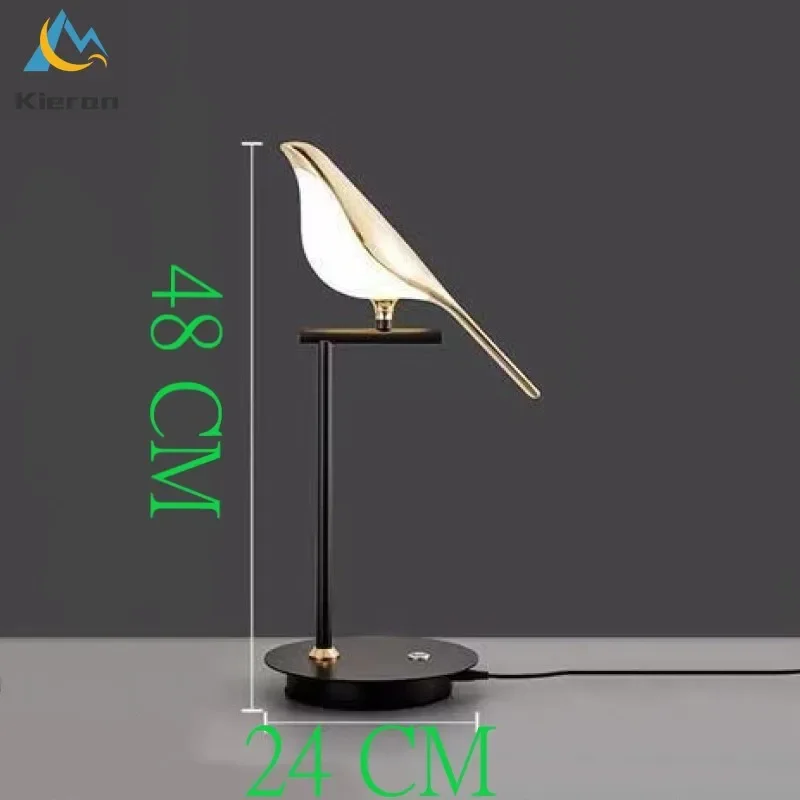 Nordic Minimalist Crow LED Floor Lamp Living Room Bedroom Dining Room Bedside Bird Table Lamp Room Decoration Magpie Floor Light