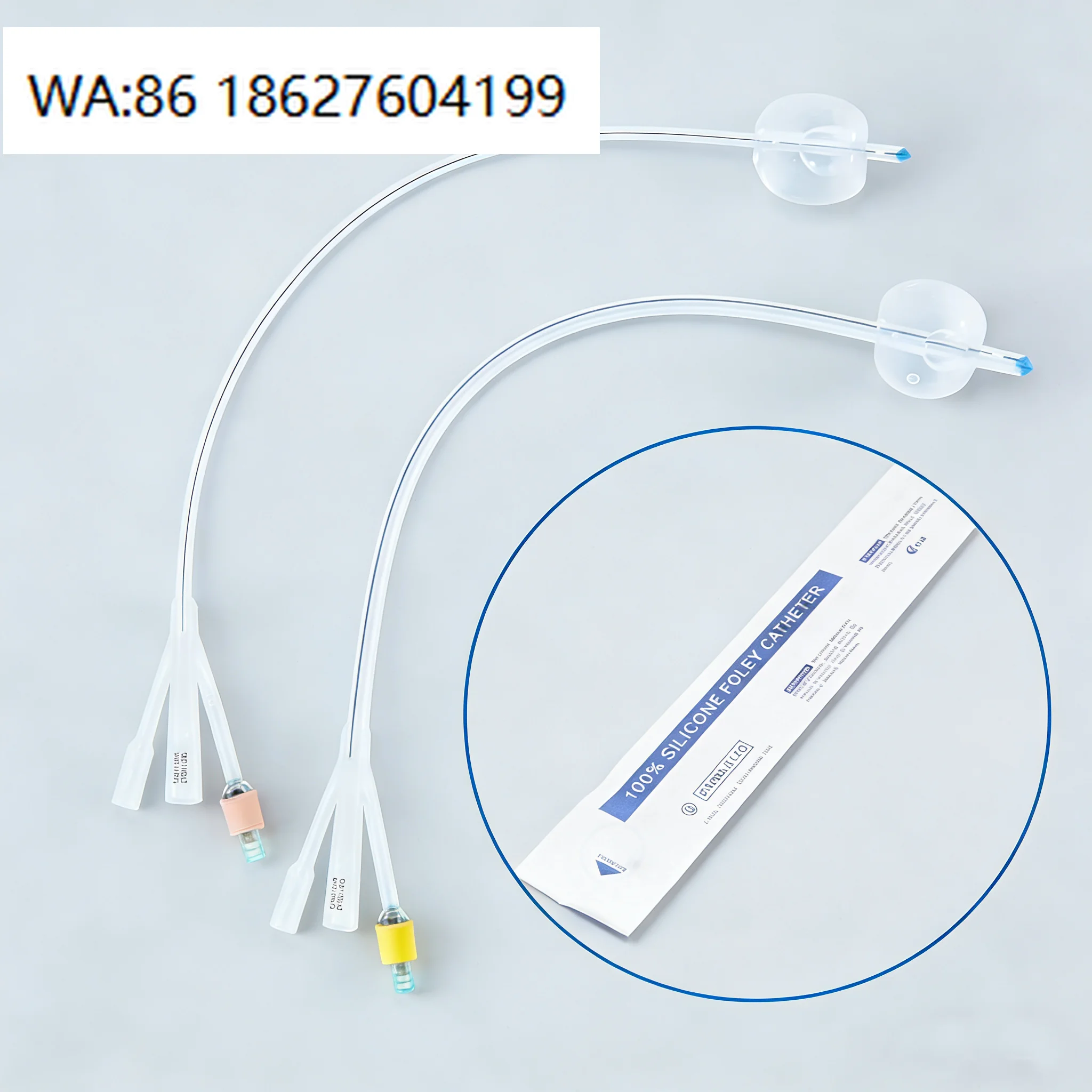 Silicone Double Balloon 2-way 3-Way External Urinary Catheter Disposable Sterile Consumables for Veterinary Hospital and Clinic