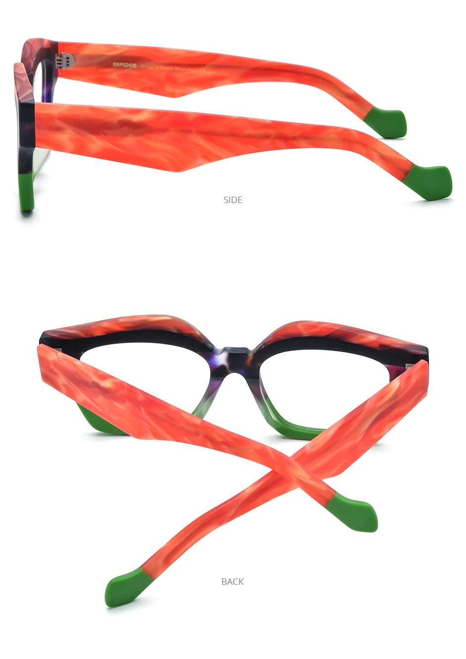 HEPIDEM Acetat Brille Männer Marke Designer Oversize Große Größe Brillen Rahmen Japanische Handgemachte Brille Männer Dicke Brillen 9374 – Detail 20