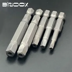 50/65mm Pentagonal Screwdriver Bits Magnetic S2 5 Point Screwdriver 1/4