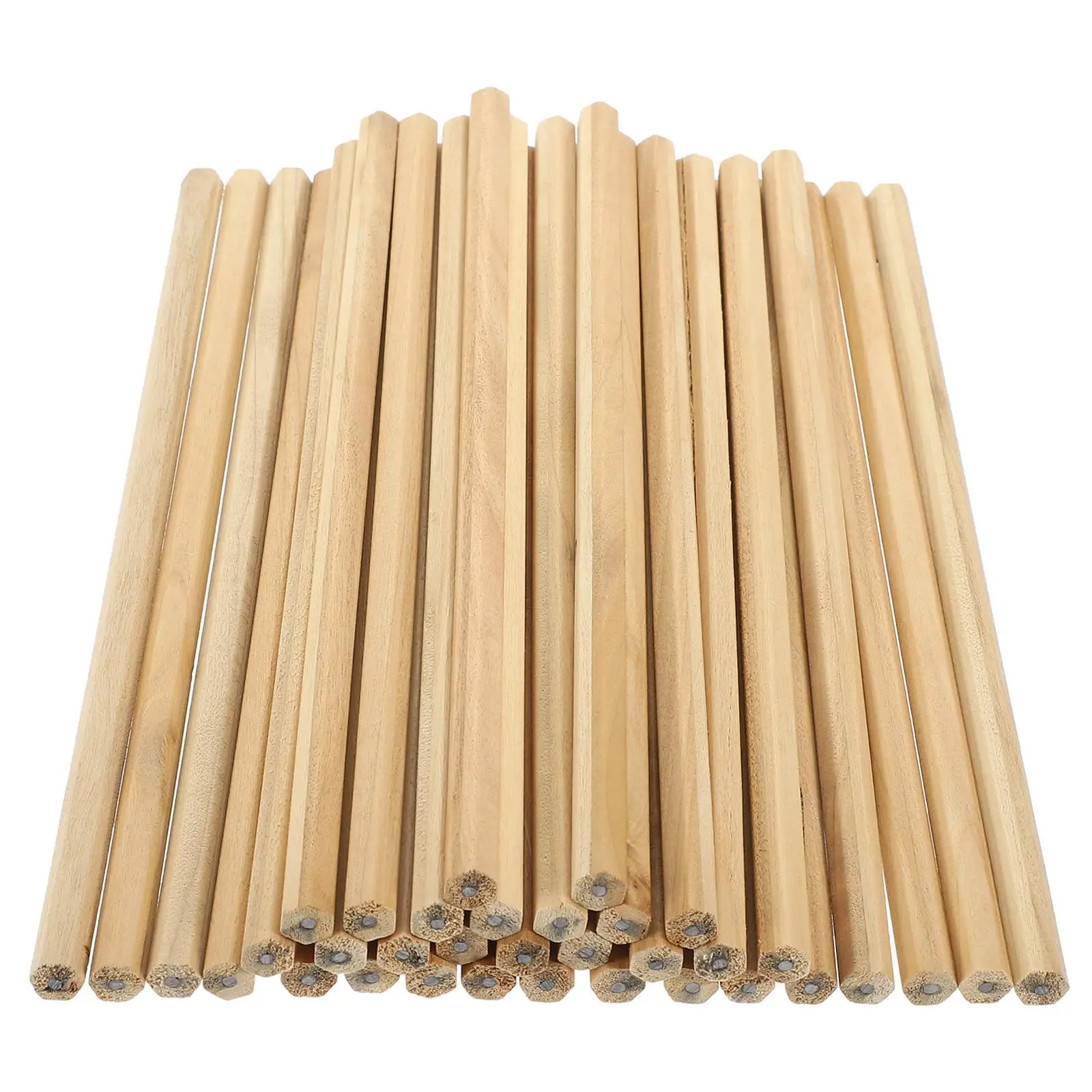 

100 Pcs Log Pencil Bleistifte Holz Natur Pencils Major Holzbleistift Runder Form Skizzieren Wooden