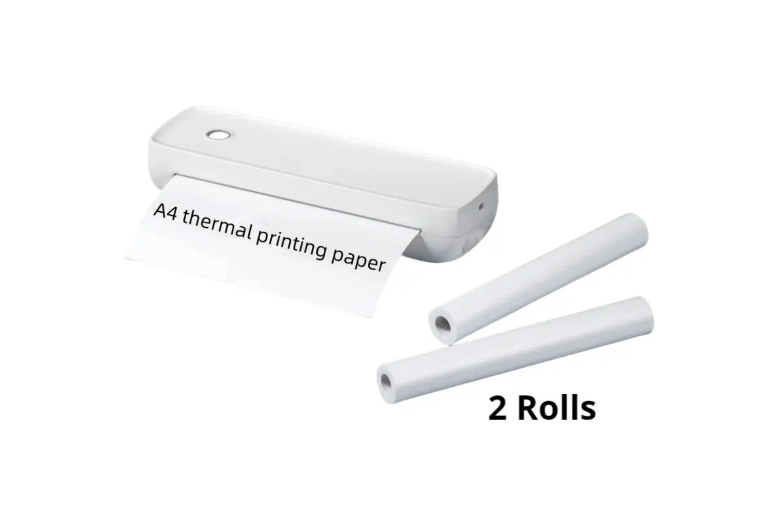 2 Rolls Inkless Thermal Printing Paper A4 210mm Width - Oil & Waterproof Roll for Barcode/Photo Print