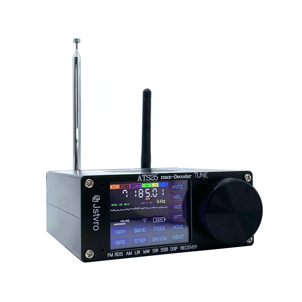 New ATS25Max RDS Function Decoder Si4732 Full-Band Radio Receiver with Spectrum Scanning DSP Receiver