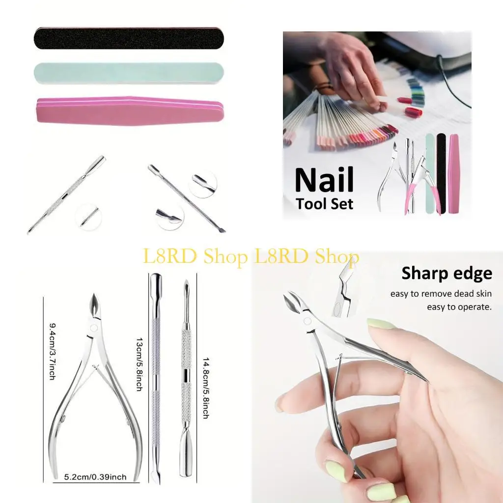 L8RD 7PCS praktyczne paznokcie Zestaw Zestaw paznokci paznokci Pieczec Proczysta Nial Zestawy Clippers Kompleksowe narzędzia do