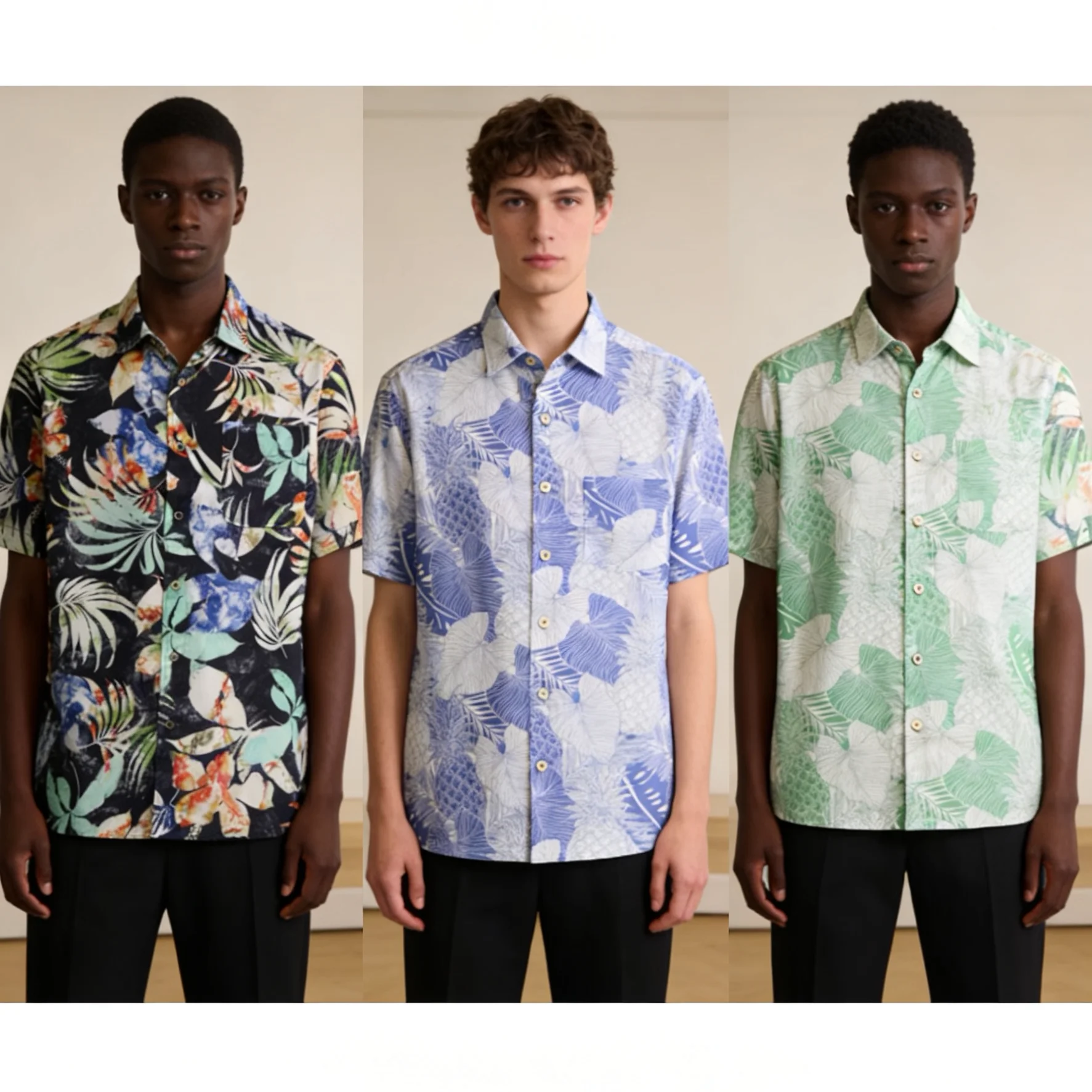 

Men's Hawaiian Sle Vaion ort Sve irt Breathable Ice Silk Modal Comfortable Lightweight Casual Cotton Linen Blend