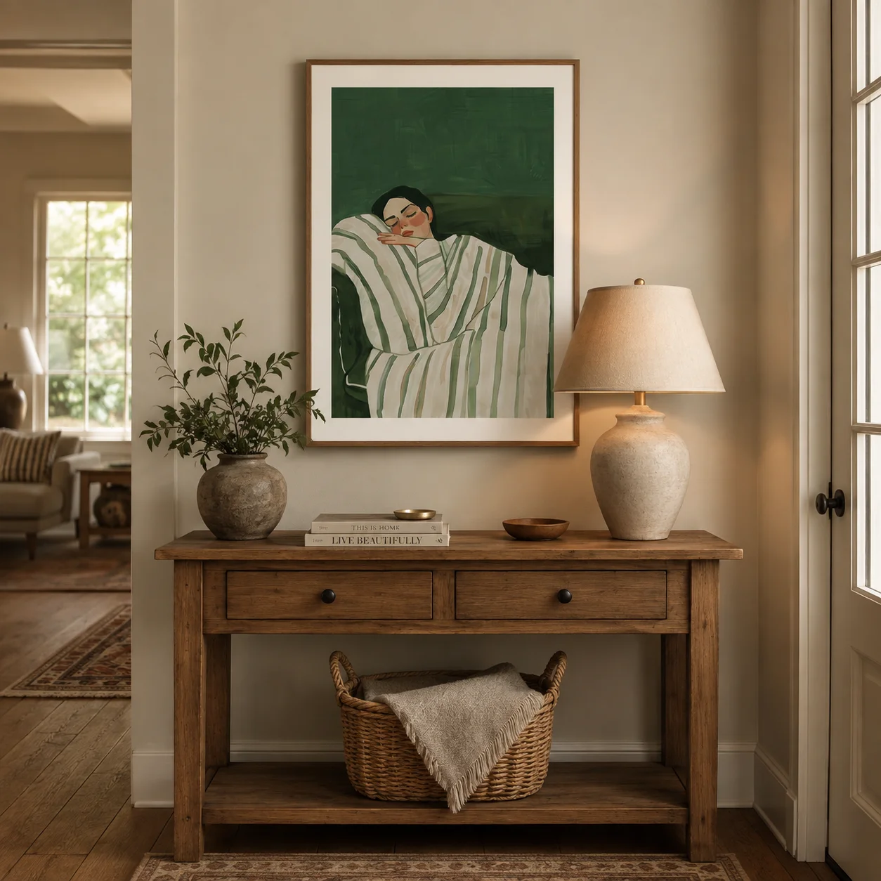 Dreaming In Green Poster,Canva - Home Decor Green 评论和价格