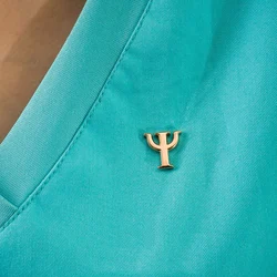 Psi Symbol Brooch Psychology Psychiatry Gifts Badge Pins Psychiatrist Graduation Students Medical Jewelry Metal Lapel Pin