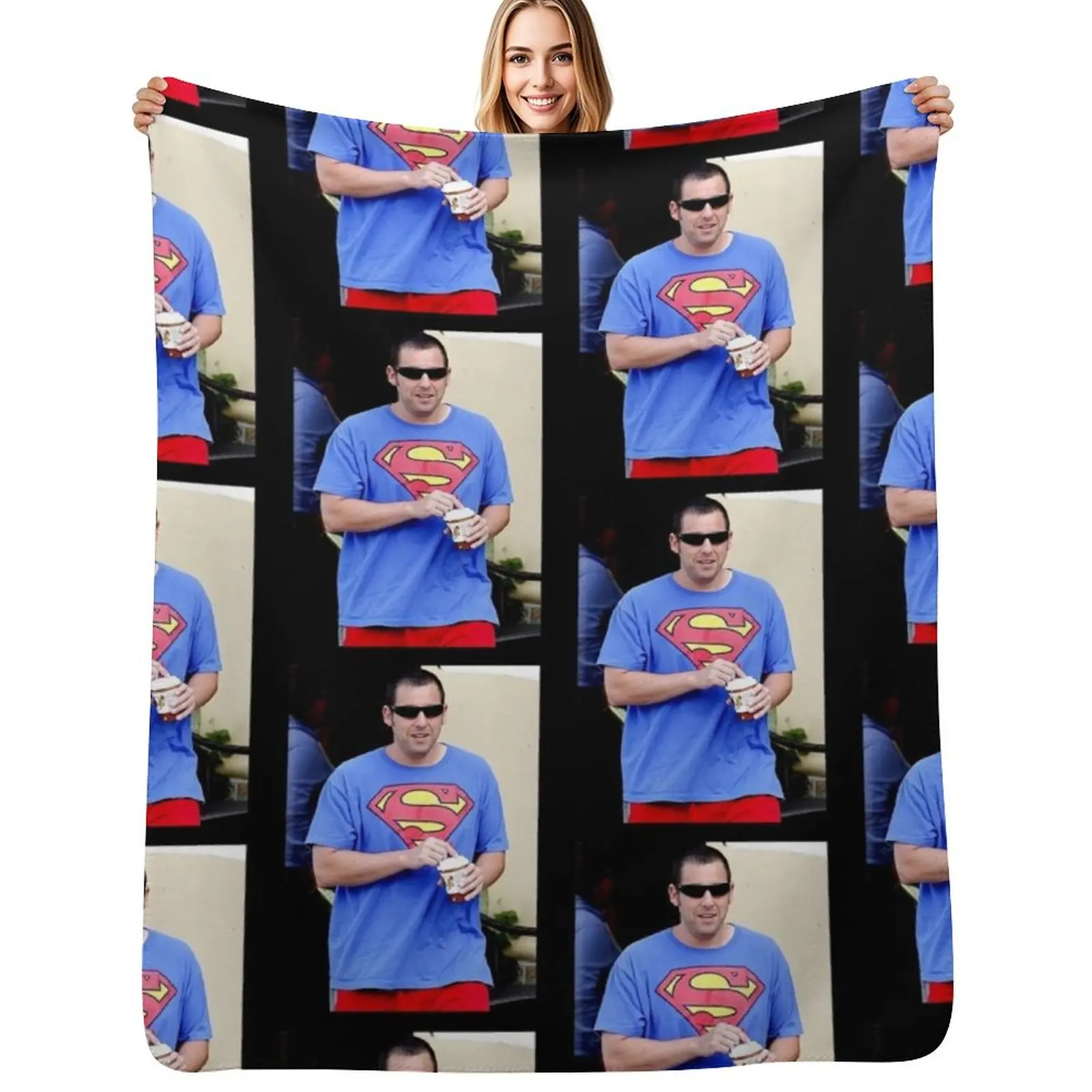 

Adam Sandler meme Throw Blanket Plush Fuzzy Cozy Blanket for Couch Sofa