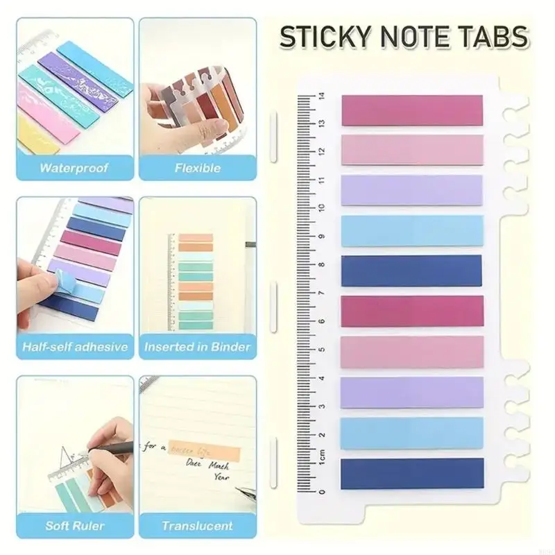 W89C 1600PCS 8 حزمة علامات تبويب الكتب القابلة للتشغيل