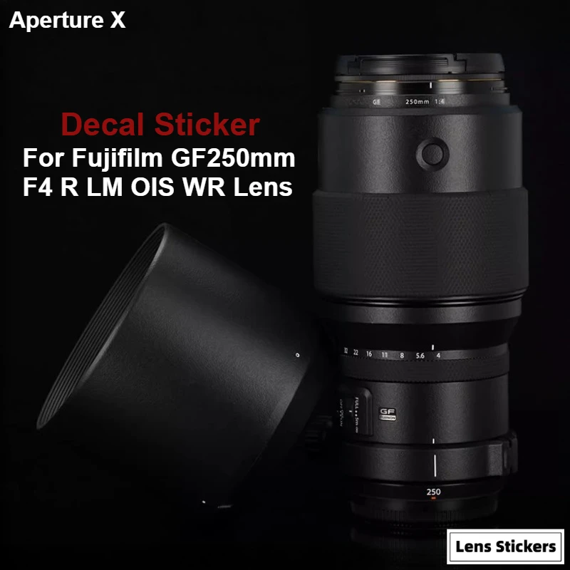 Protector de Lente para Fujifilm GF250mm F4 R LM OIS WR, Película Protectora 250-F4, Adhesivo Protector para Lente Fuji GF250 F4, Calcomanía Premium